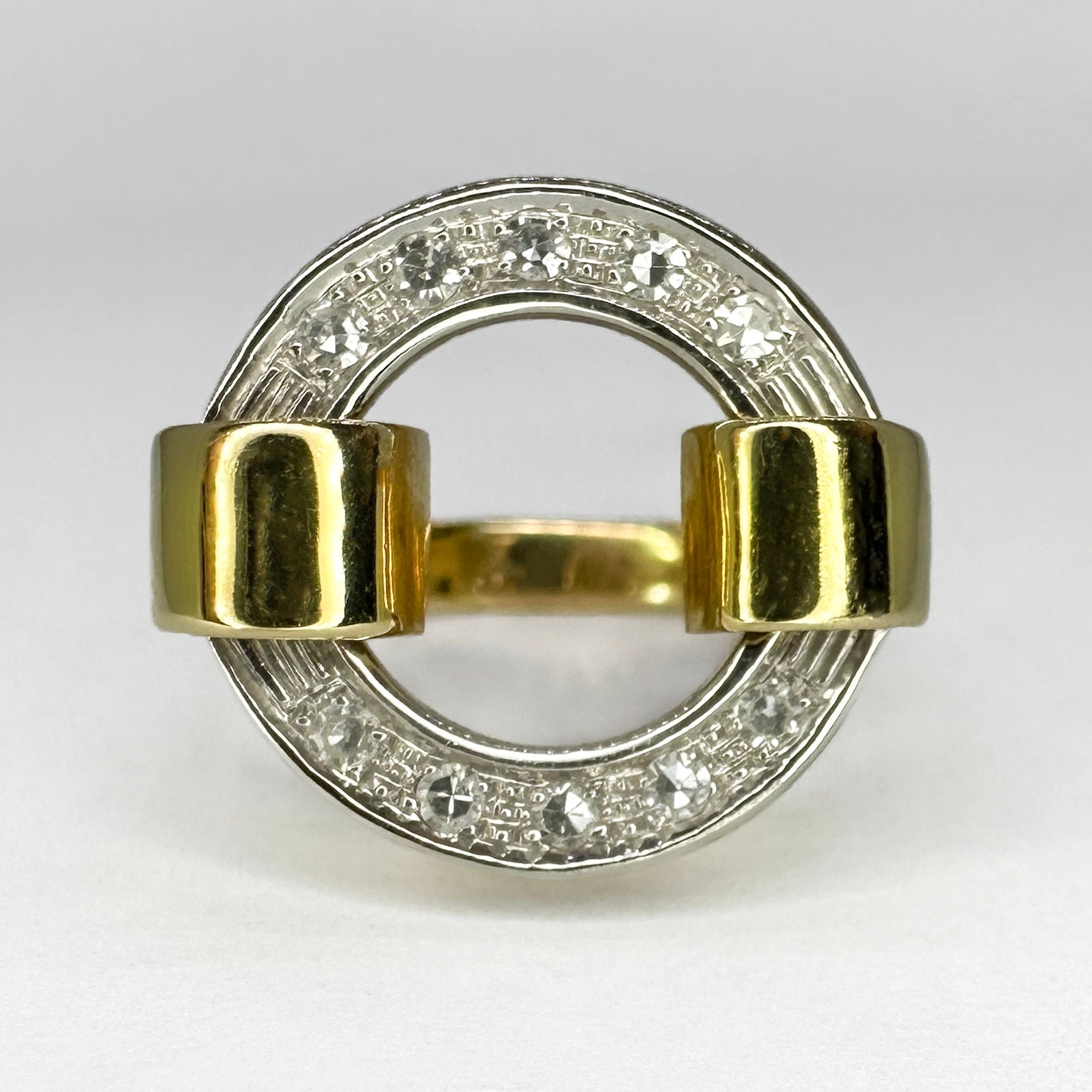 Vintage Diamond Open Circle Ring