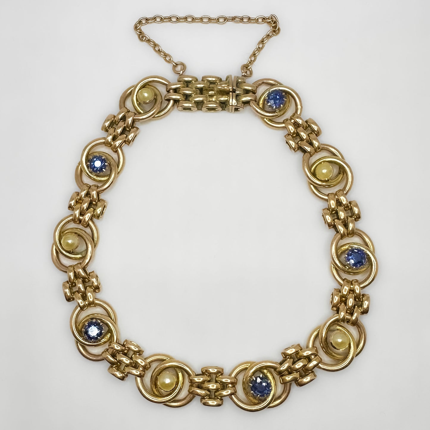 15ct Sapphire and Pearl Bracelet