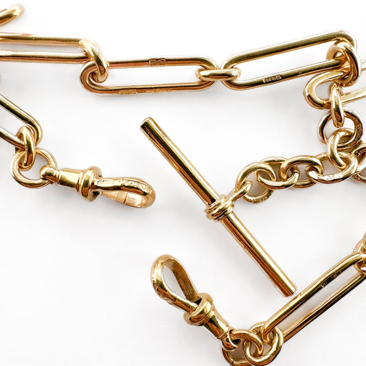 1923 18" Gold Trombone Link Albert Chain