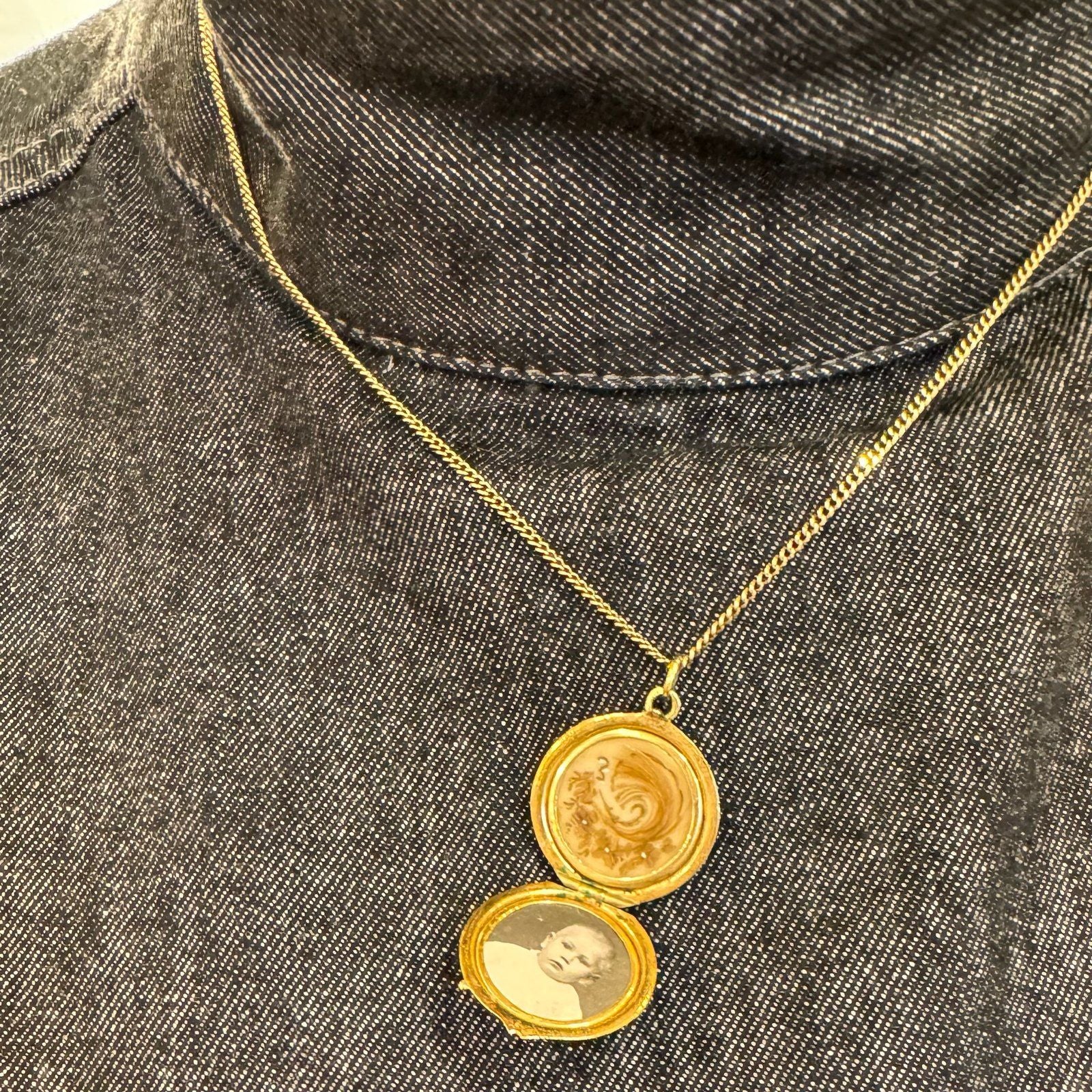 14k Memorial Hair Locket 13829-8228