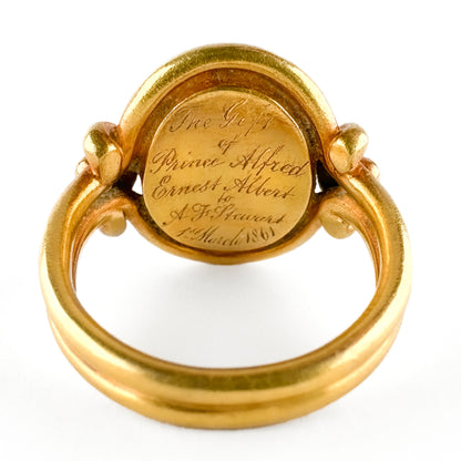 Lapis Lazuli Signet Ring Gifted By Prince Alfred, Son of Queen Victoria 1861