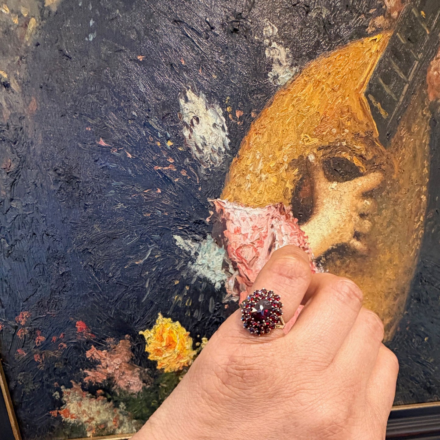 Garnet 14k Cluster Ring 18605-9594