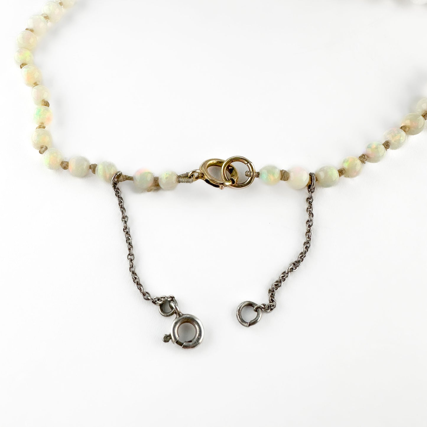 Edwardian Antique Opal Bead Necklace