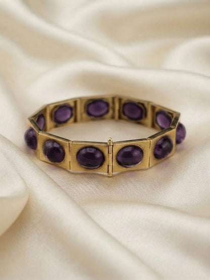 Victorian Amethyst Riviere 18 KT Bracelet