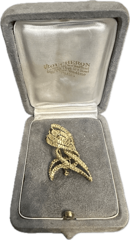 Vintage Boucheron 18ct Yellow Gold Abstract KNotted Ribbon Brooch
