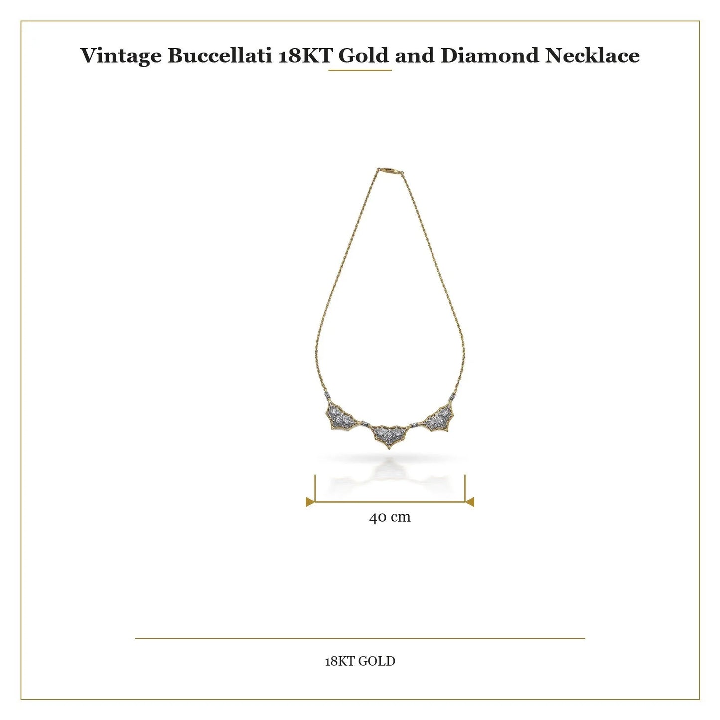 Vintage Buccellati 18KT Gold and Diamond Necklace