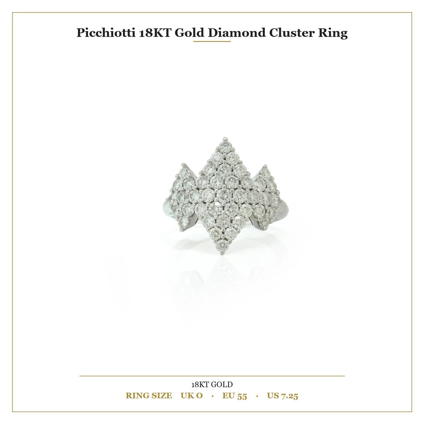 Picchiotti 18KT Gold Diamond Cluster Ring