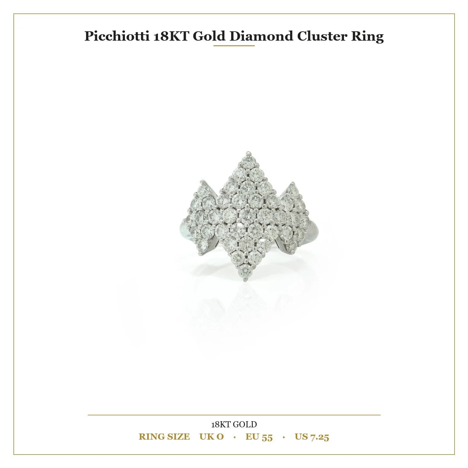 Picchiotti 18KT Gold Diamond Cluster Ring