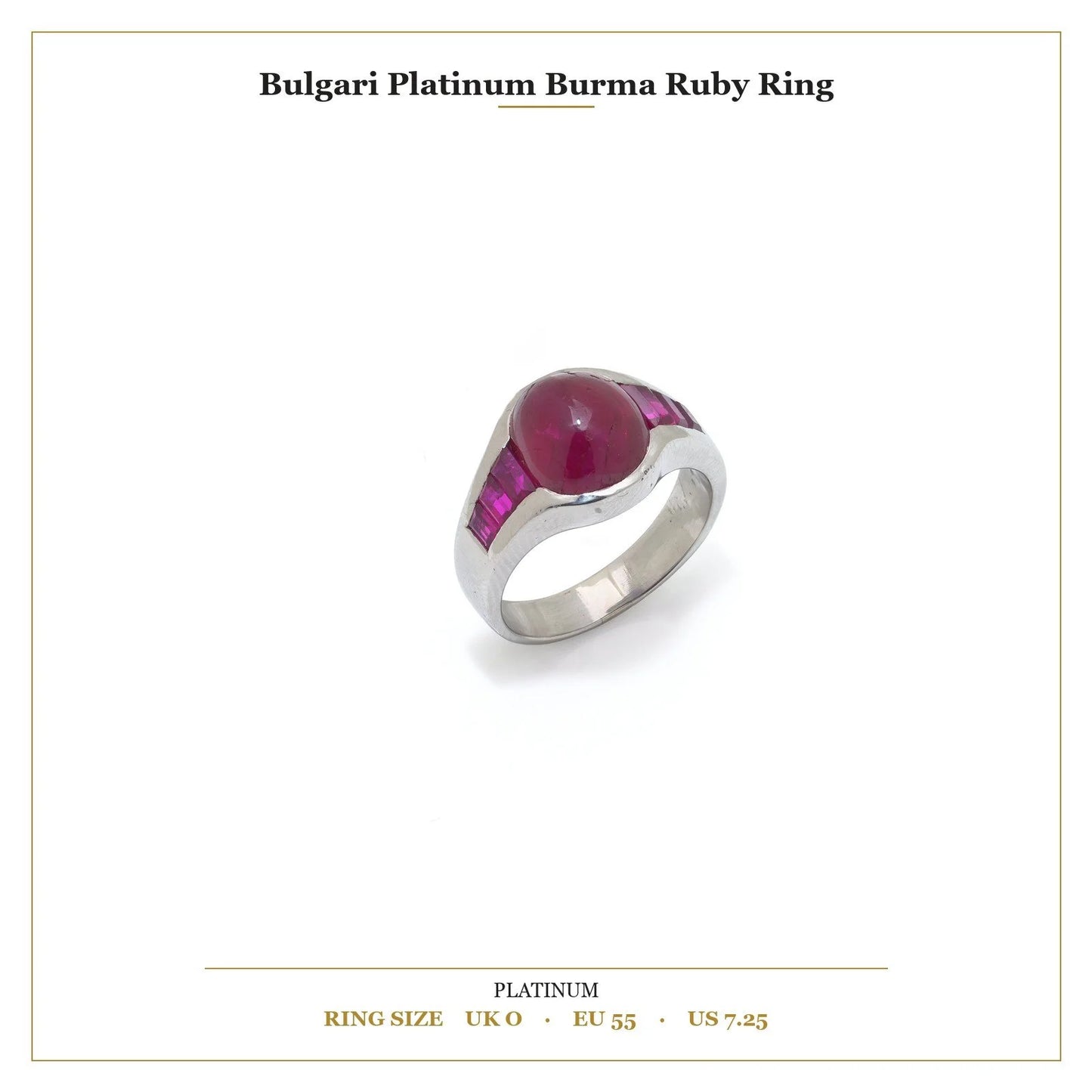 Bulgari Platinum Burma Ruby Ring