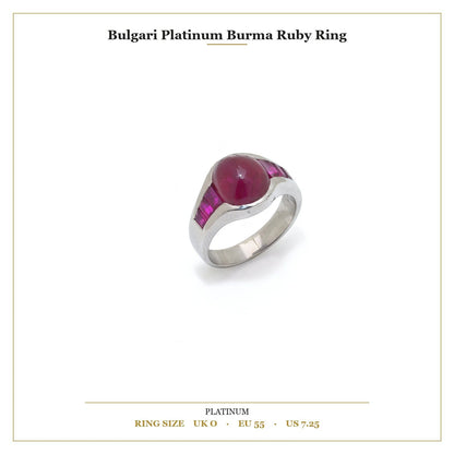 Bulgari Platinum Burma Ruby Ring