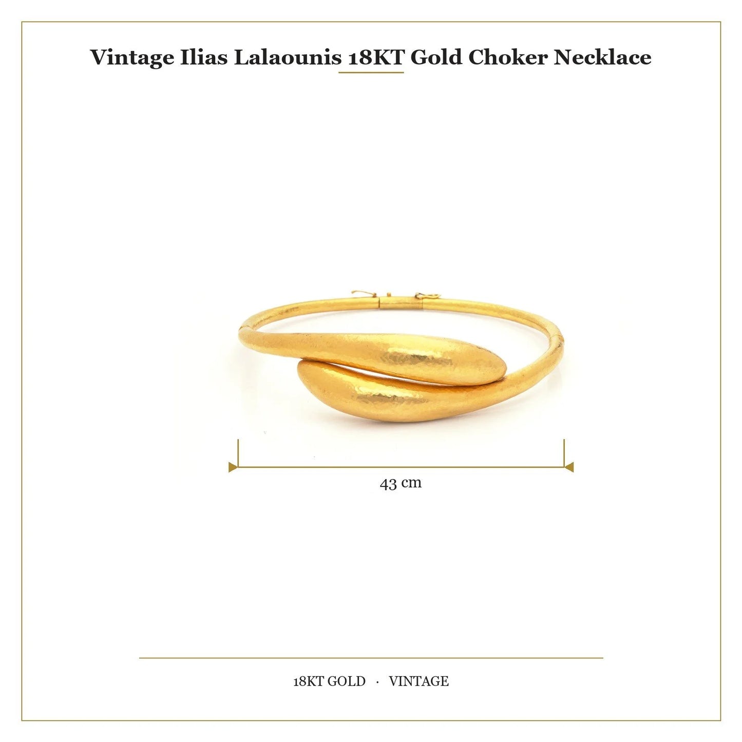 Vintage Ilias Lalaounis 18 ct Gold Choker Necklace