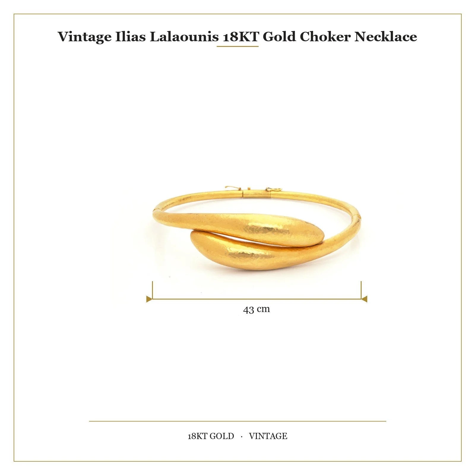 Vintage Ilias Lalaounis 18 ct Gold Choker Necklace