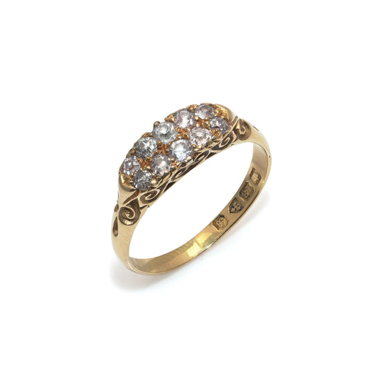 Antique Edwardian 18 ct Gold Old Cut Diamond Engagement Ring, Chester 1902