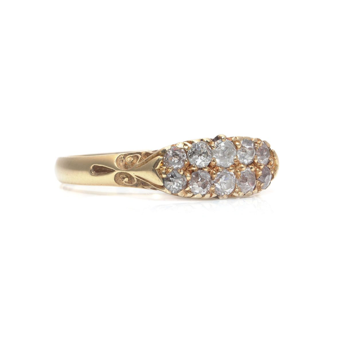Antique Edwardian 18 ct Gold Old Cut Diamond Engagement Ring, Chester 1902