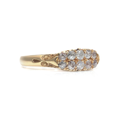 Antique Edwardian 18 ct Gold Old Cut Diamond Engagement Ring, Chester 1902