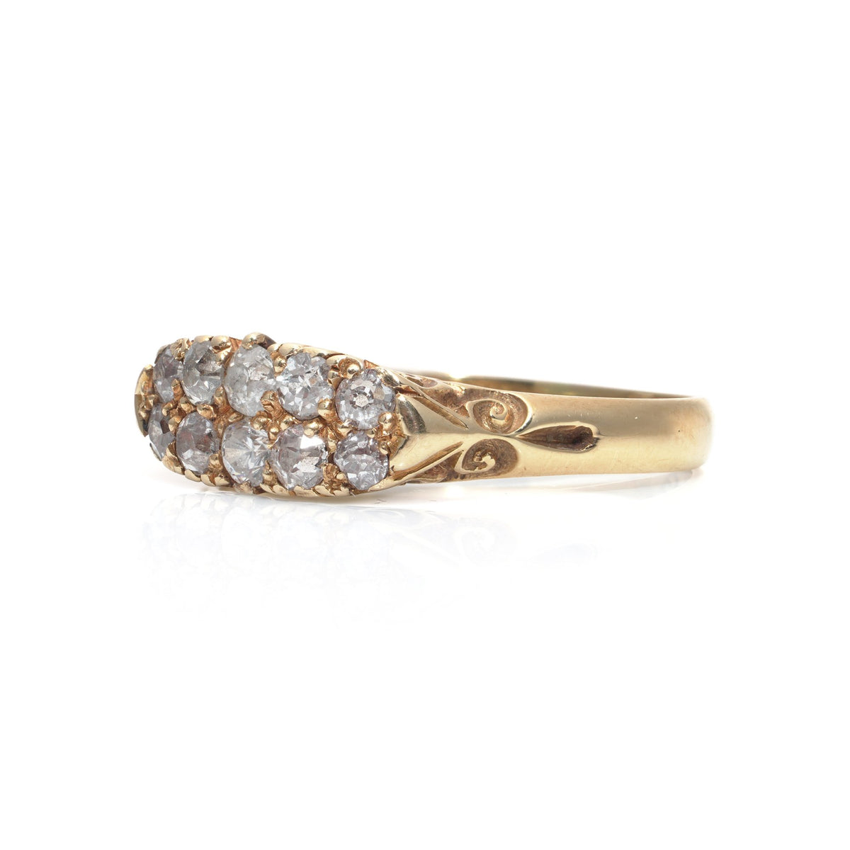 Antique Edwardian 18 ct Gold Old Cut Diamond Engagement Ring, Chester 1902