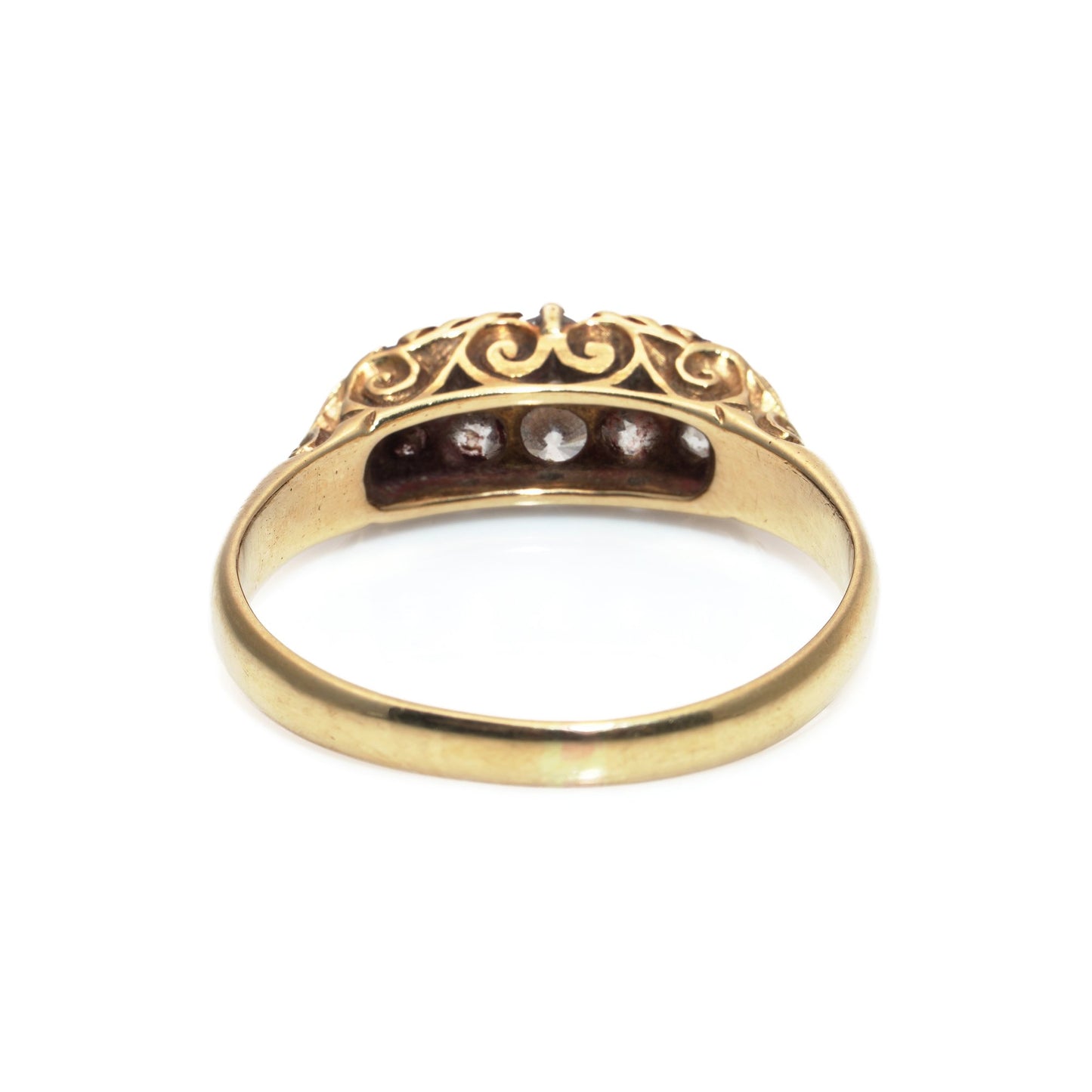 Antique Edwardian 18 ct Gold Old Cut Diamond Engagement Ring, Chester 1902