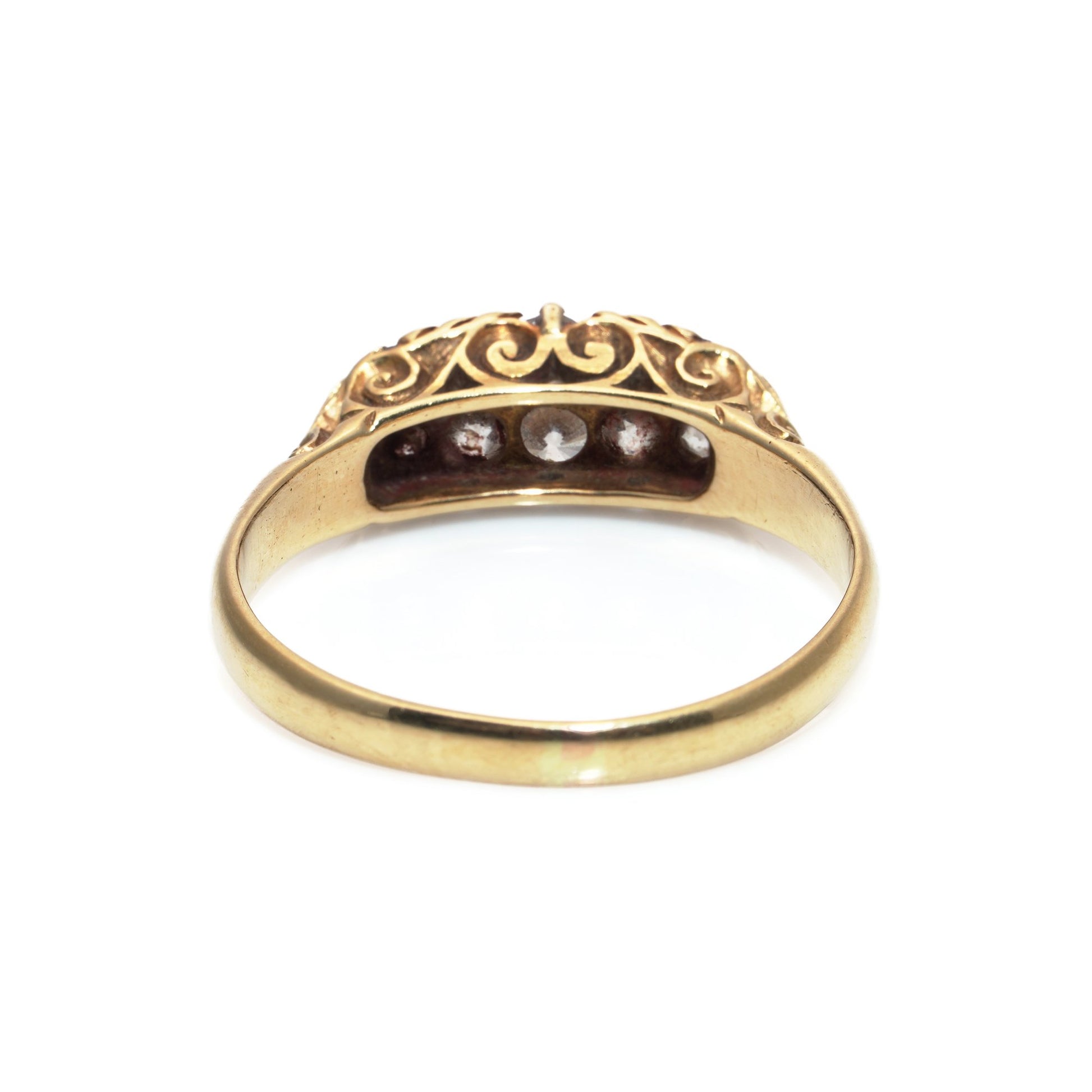 Antique Edwardian 18 ct Gold Old Cut Diamond Engagement Ring, Chester 1902