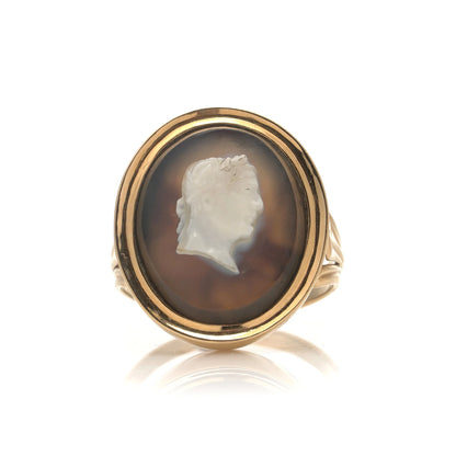 Antique Victorian 18 ct Gold Cameo Ring