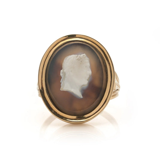 Antique Victorian 18 ct Gold Cameo Ring