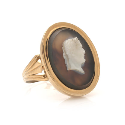 Antique Victorian 18 ct Gold Cameo Ring