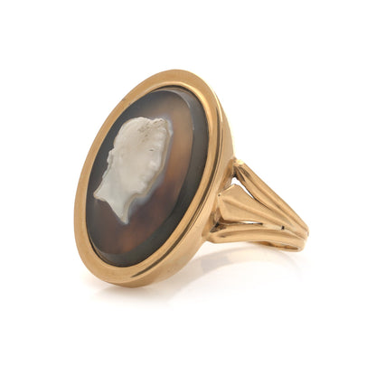 Antique Victorian 18 ct Gold Cameo Ring