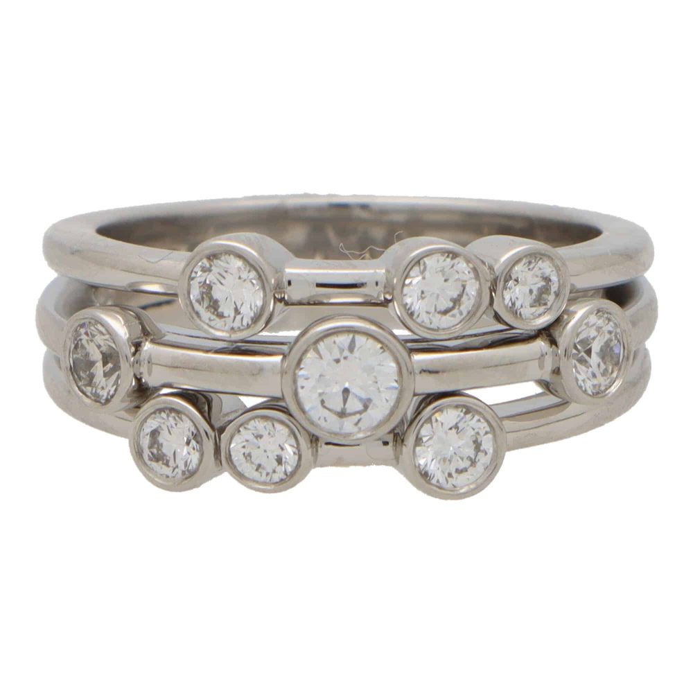 Modern Diamond Bubble Ring, 0.77 carats