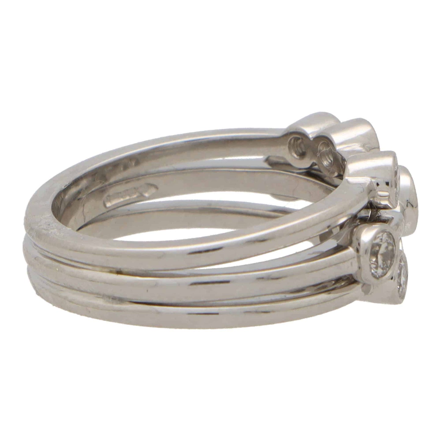 Modern Diamond Bubble Ring, 0.77 carats