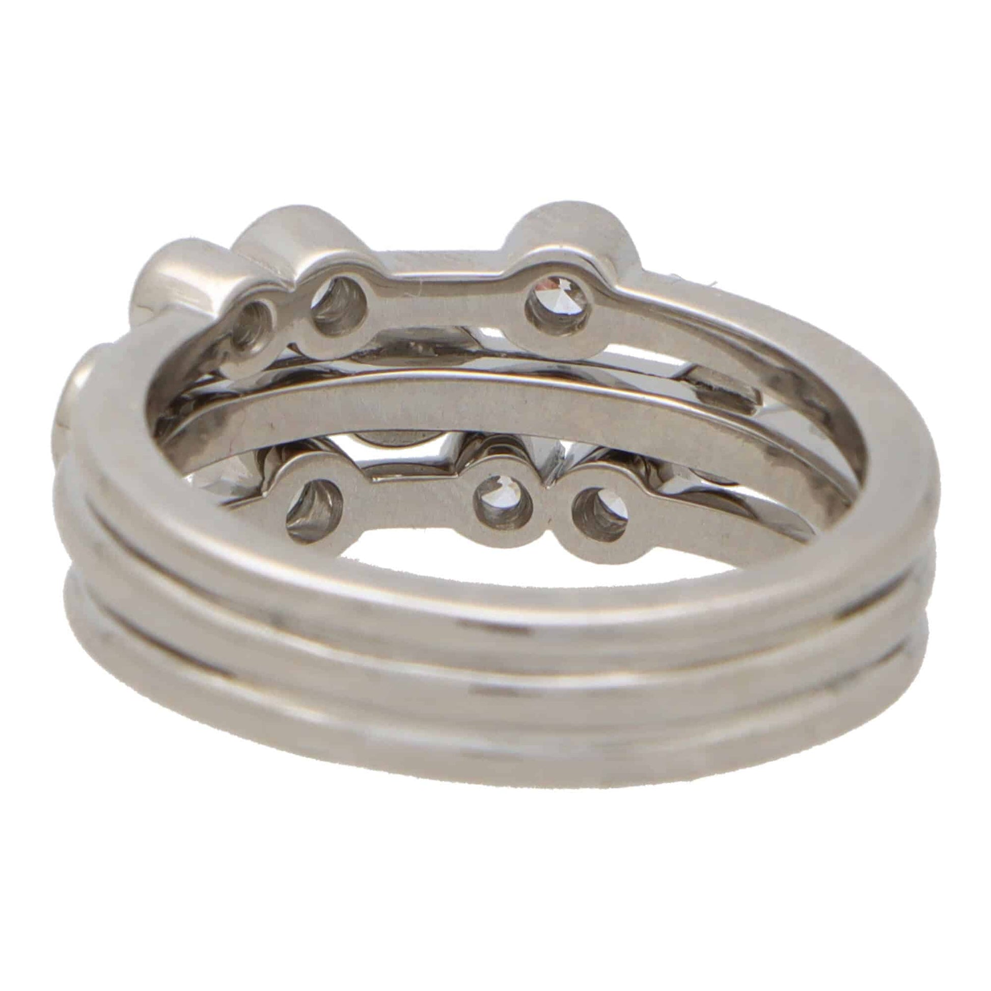 Modern Diamond Bubble Ring, 0.77 carats