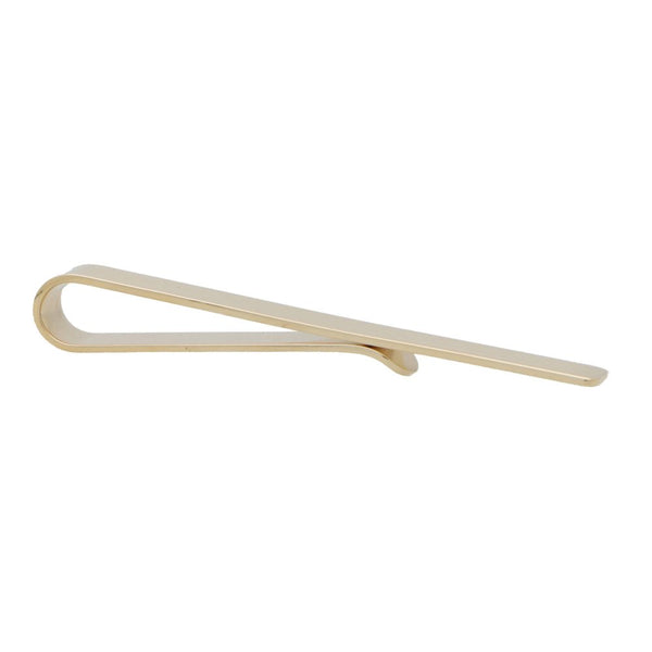 Modern tie clip in 9 carat yellow gold.
