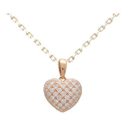 0.33ct Diamond Set 18ct Rose Gold Heart Pendant