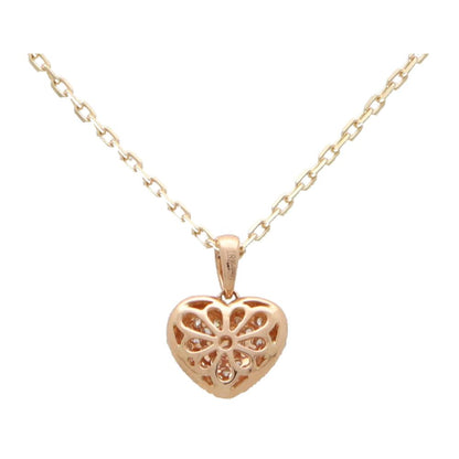 0.33ct Diamond Set 18ct Rose Gold Heart Pendant