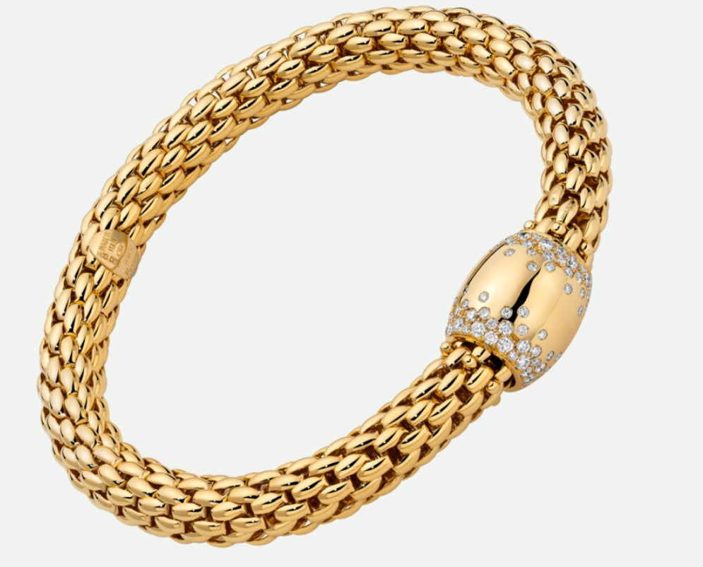 Gold Love Nest Flex'it Bracelet with Diamond PavÃ©