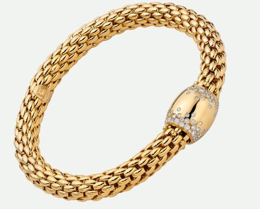 Gold Love Nest Flex'it Bracelet with Diamond PavÃ©