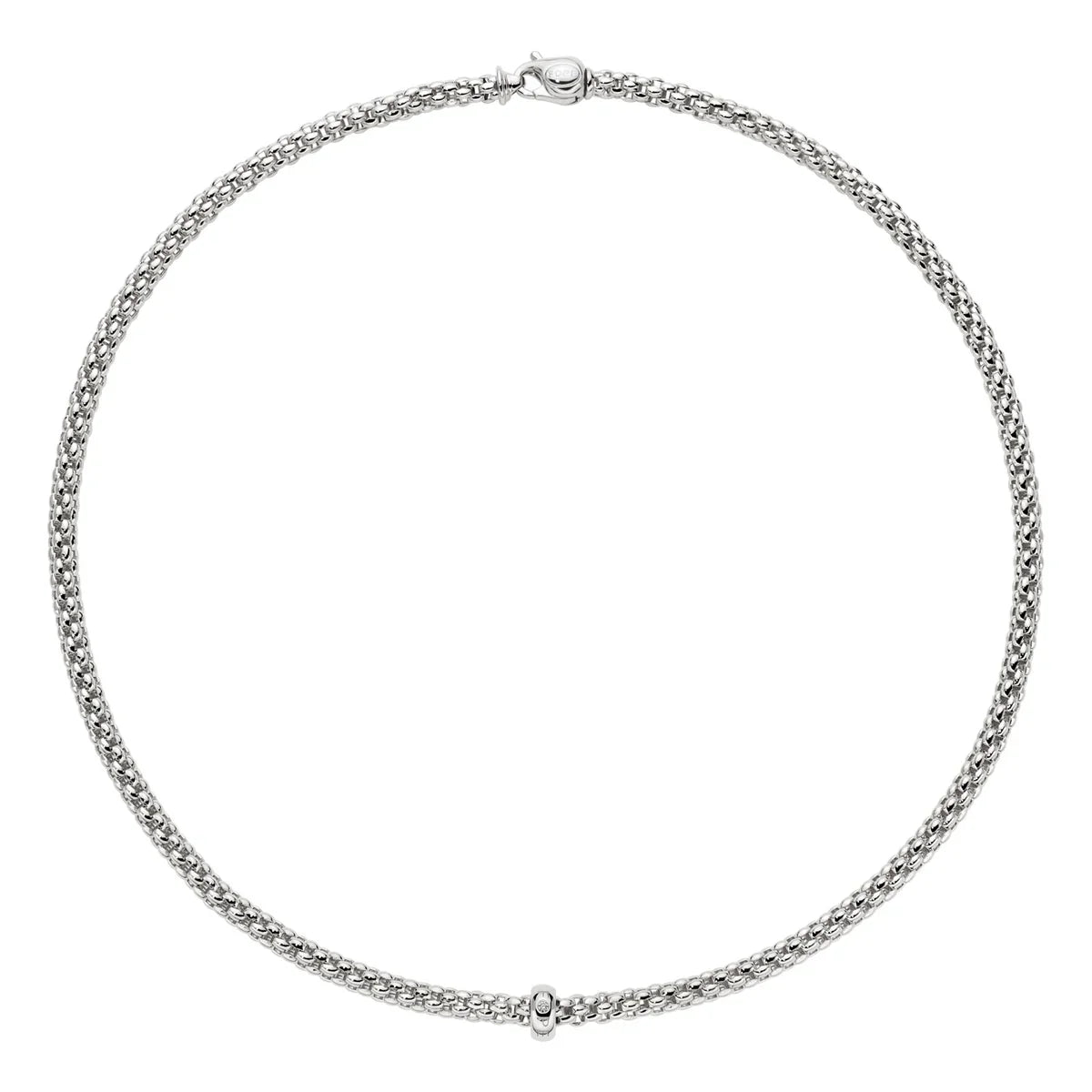 FOPE 18 ct White Gold Solo 0.29 ct Diamond Necklace