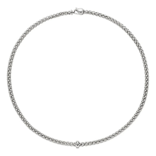 FOPE 18 ct White Gold Solo 0.29 ct Diamond Necklace