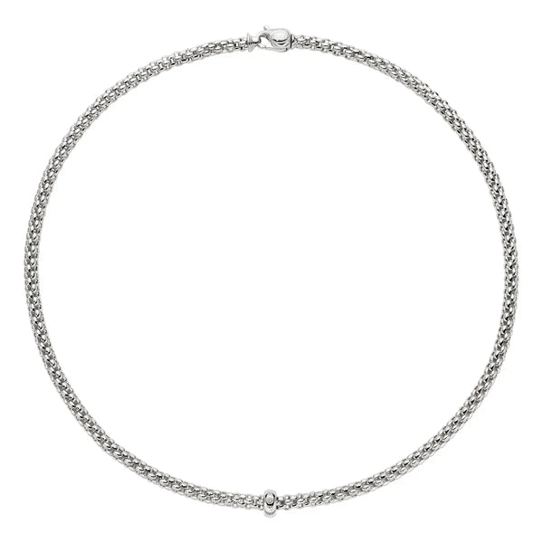 FOPE 18 ct White Gold Solo 0.29 ct Diamond Necklace