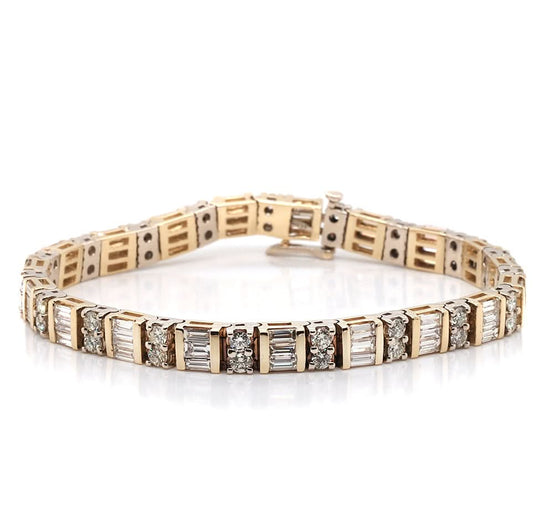 Jewellery 14 ct Yellow Gold Diamond Bracelet