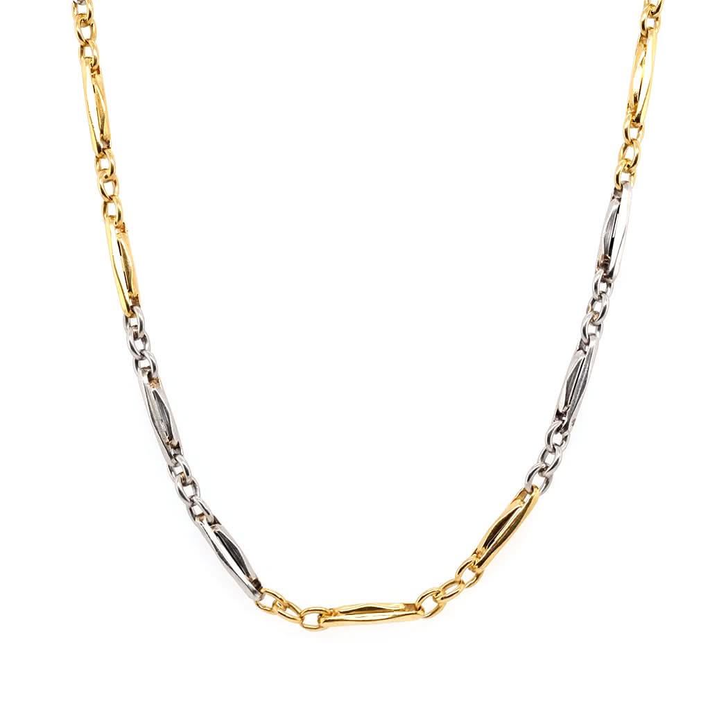 18ct Gold and Platinum Link Necklace