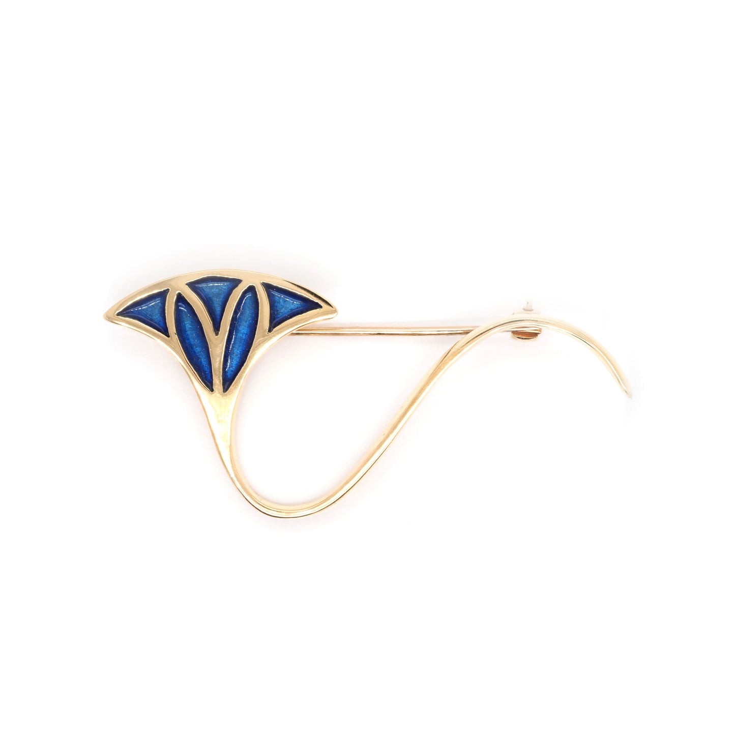 Jewellery 18ct Gold Lotus Flower Brooch