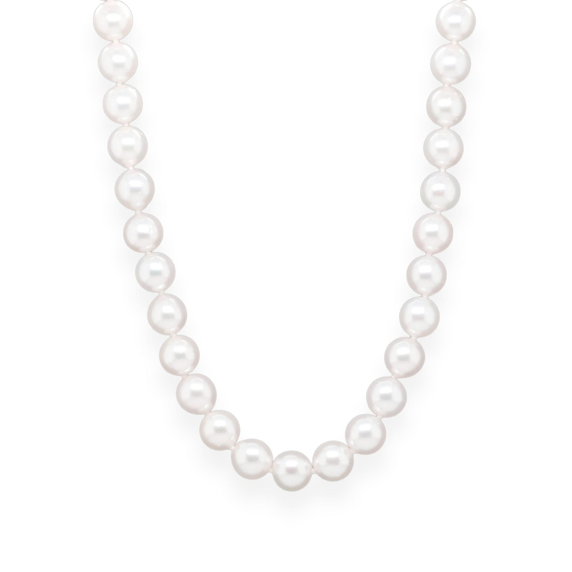 Jewellery 18ct White Gold 8mm Akoya Pearl Necklace