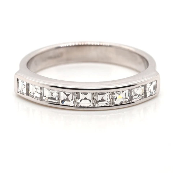 Jewellery 18ct White Gold Baguette Diamond Half Eternity Ring