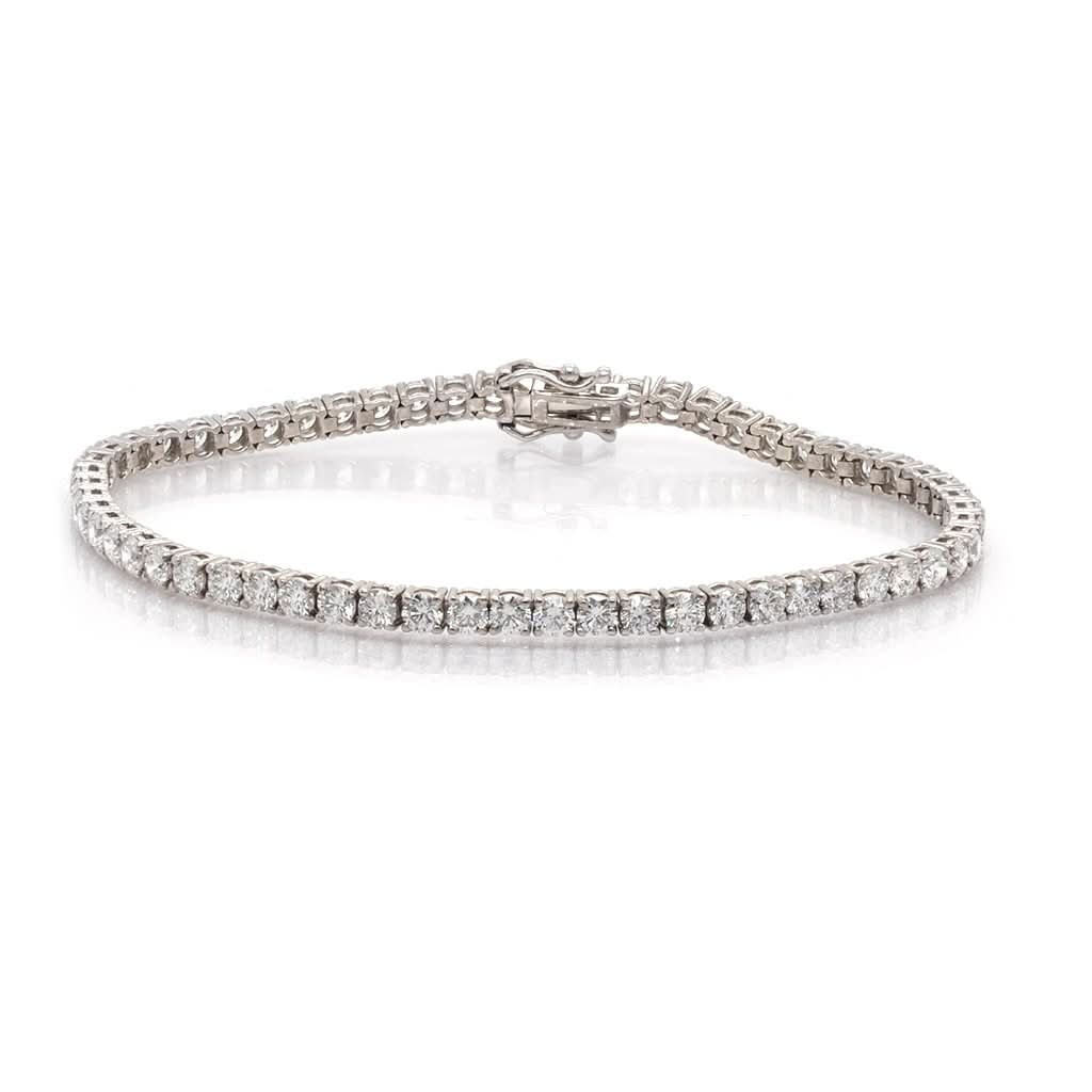 Jewellery 18ct White Gold Diamond Line Bracelet
