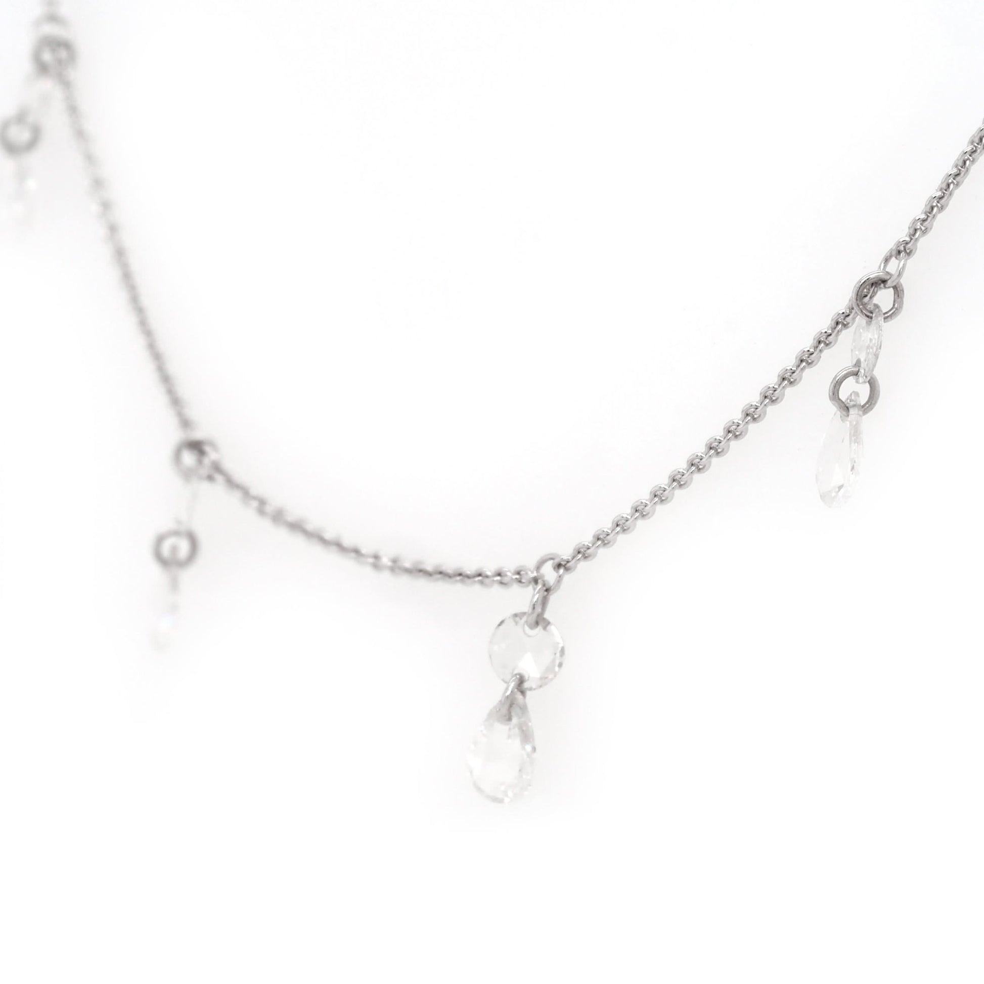 Jewellery 18ct White Gold Diamond-Set Chain Necklace