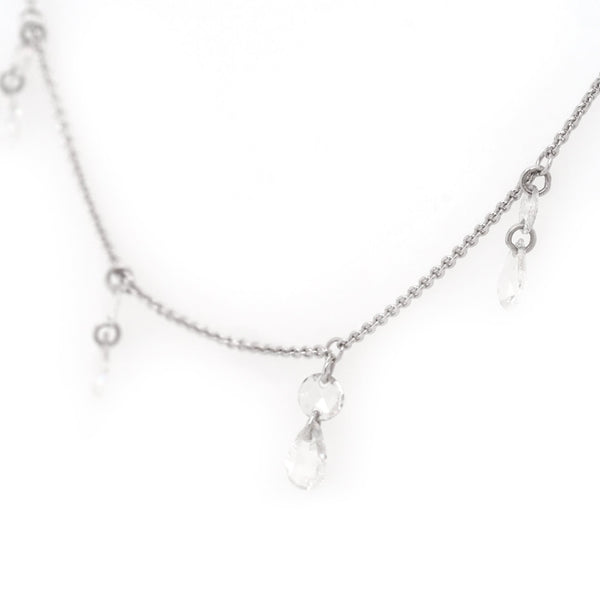 Jewellery 18ct White Gold Diamond-Set Chain Necklace