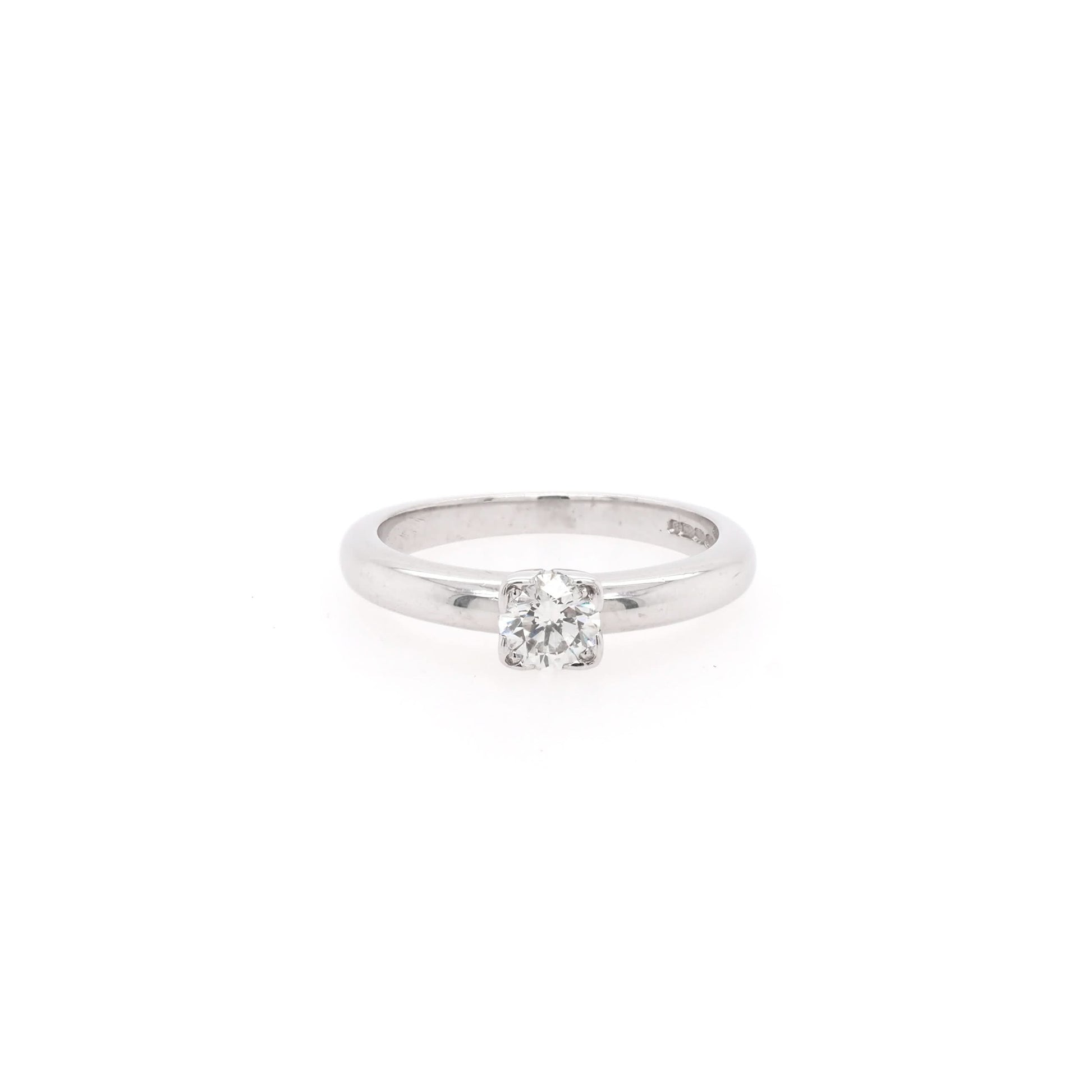 Jewellery 18ct White Gold Single-Stone Diamond Engagement Ring