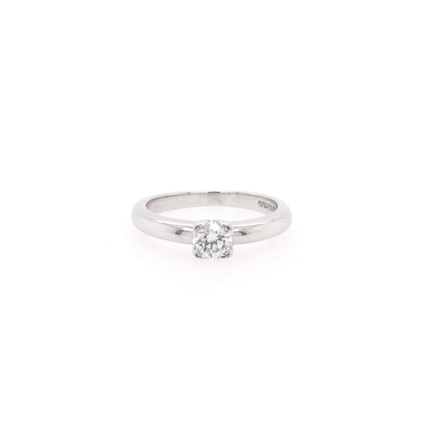 Jewellery 18ct White Gold Single-Stone Diamond Engagement Ring