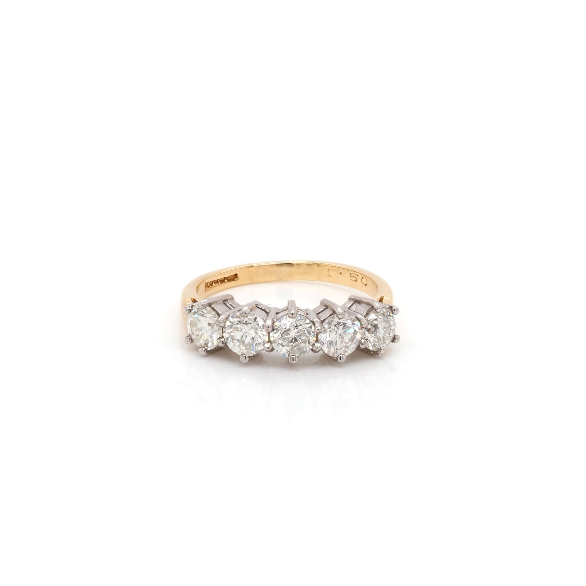 Jewellery 18ct Yellow and White Gold 5-Stone Engagement Ring