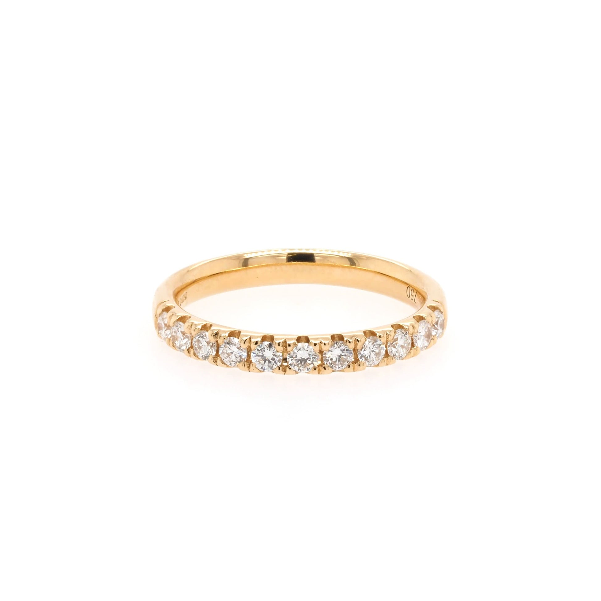 Jewellery 18ct Yellow Gold Diamond Half Eternity Ring, 0.47ct