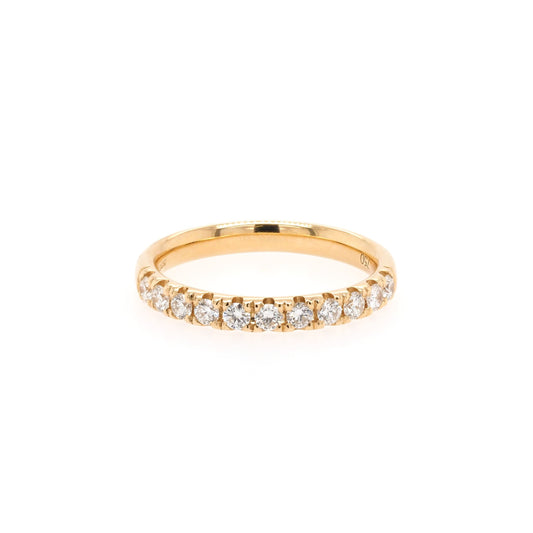Jewellery 18ct Yellow Gold Diamond Half Eternity Ring, 0.47ct